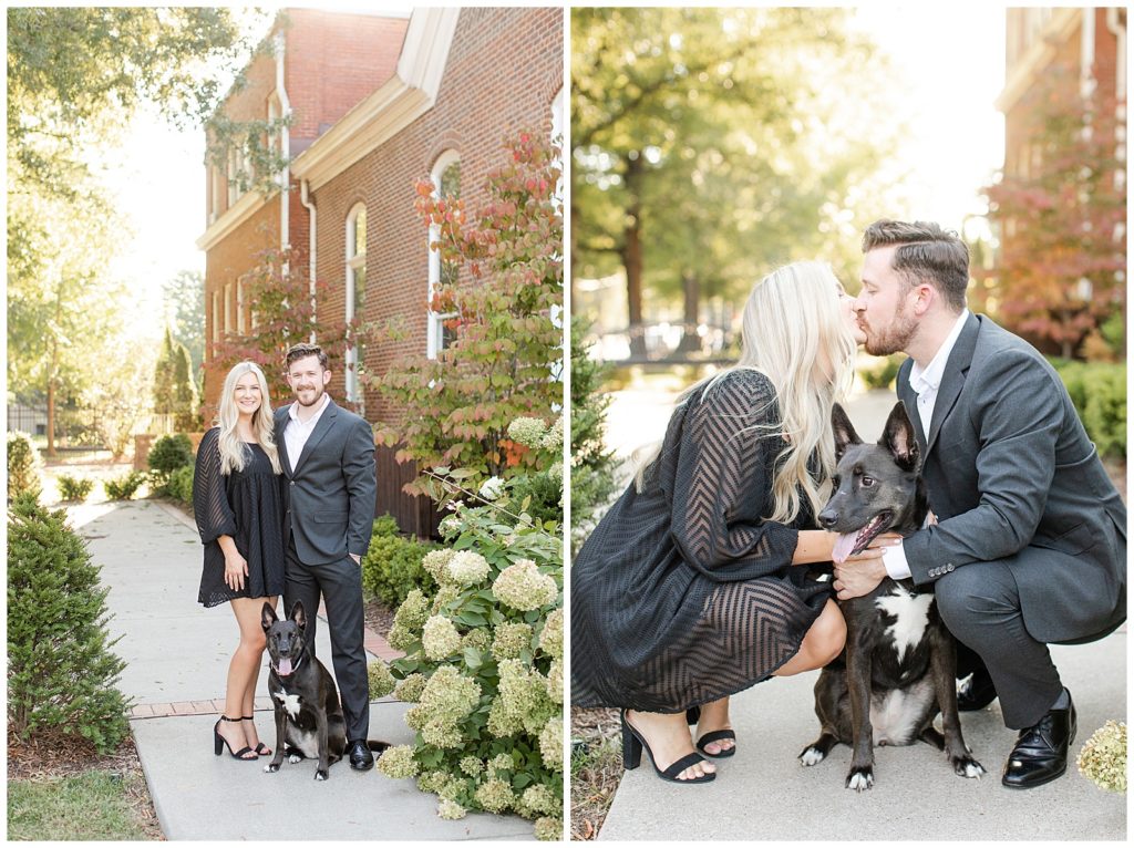 engagement session in historic downtown Franklin, Tennessee 