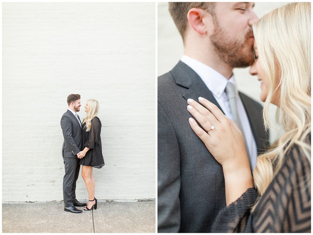 engagement session in historic downtown Franklin, Tennessee 