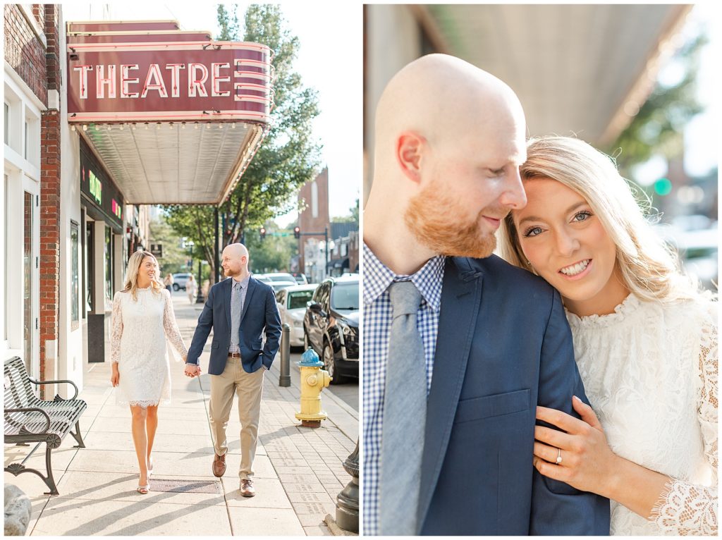 downtown Franklin engagement session