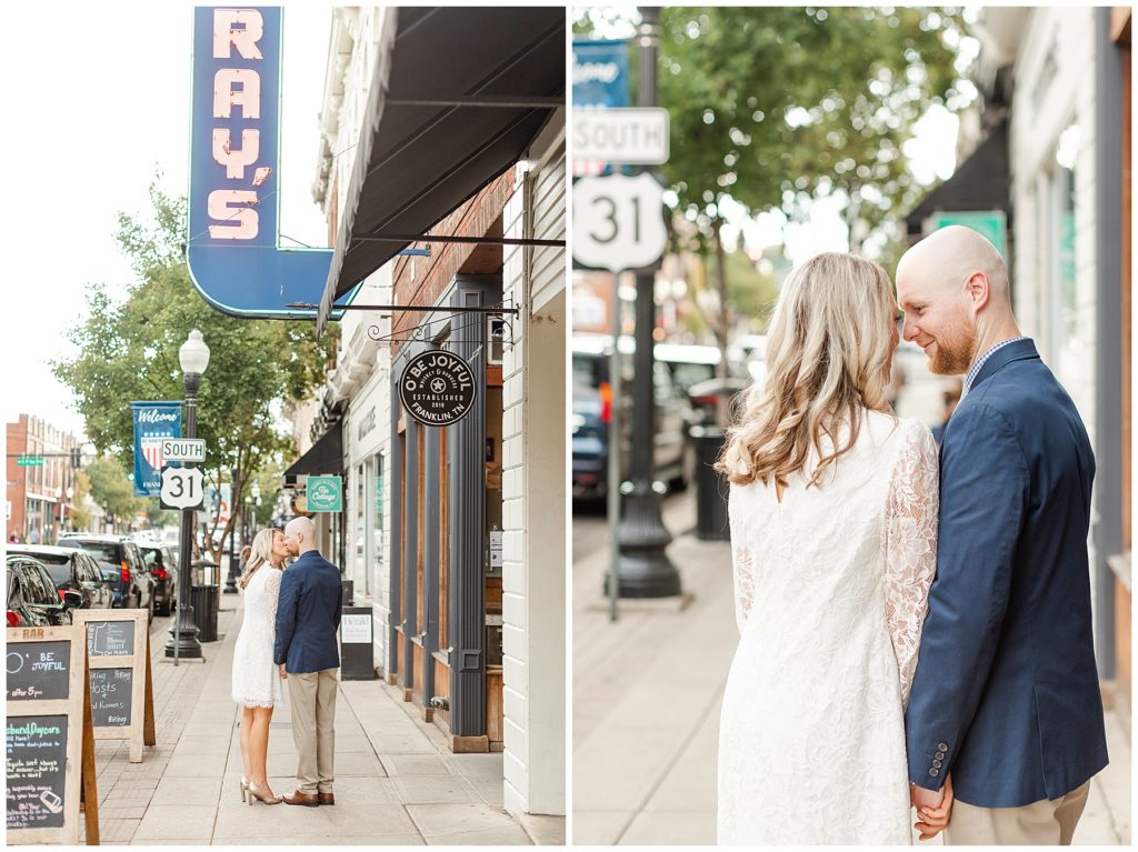 historic downtown Franklin engagement